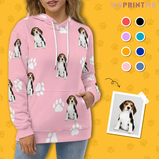 WePrintMeHoodieCustom Pet Face Lovely Unisex Hoodie