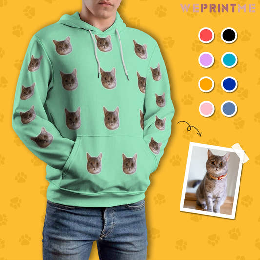 WePrintMeHoodieCustom Pet Face Unisex Hoodie