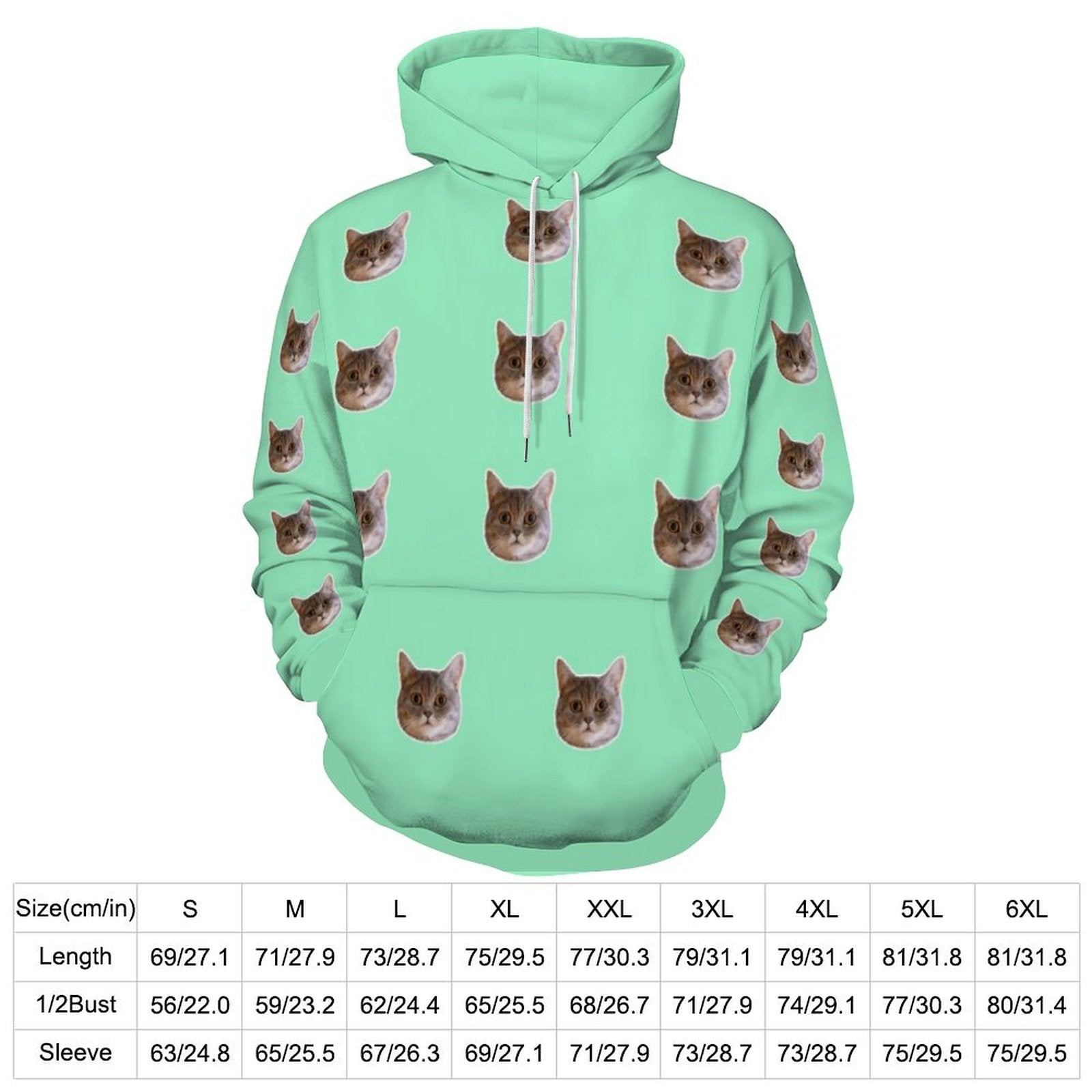WEPRINTMEHoodieCustom Pet Face Unisex Hoodie