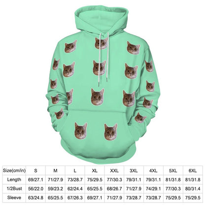 WEPRINTMEHoodieCustom Pet Face Unisex Hoodie