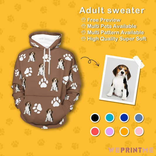 WePrintMeHoodieCustom Pet Paws Men's Hoodie