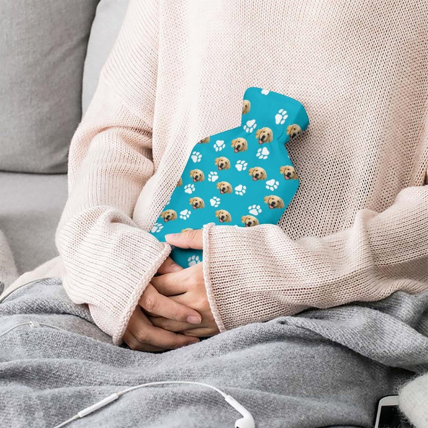 WEPRINTMEHot Water BottleCustom Pet Face Hot Water Bottle