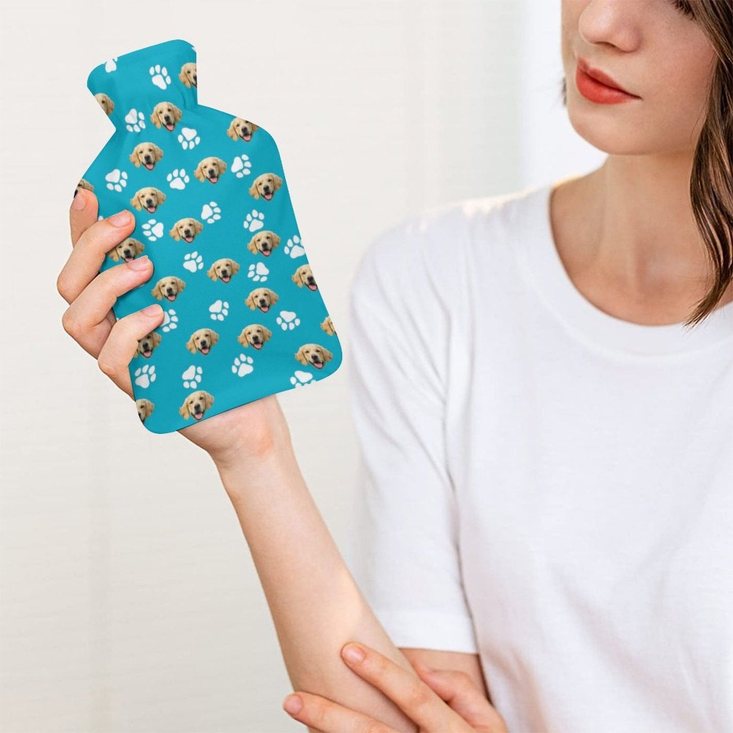 WEPRINTMEHot Water BottleCustom Pet Face Hot Water Bottle