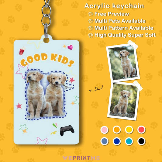 WePrintMeKeychainsCustom Pet Good Kids Acrylic Keychain