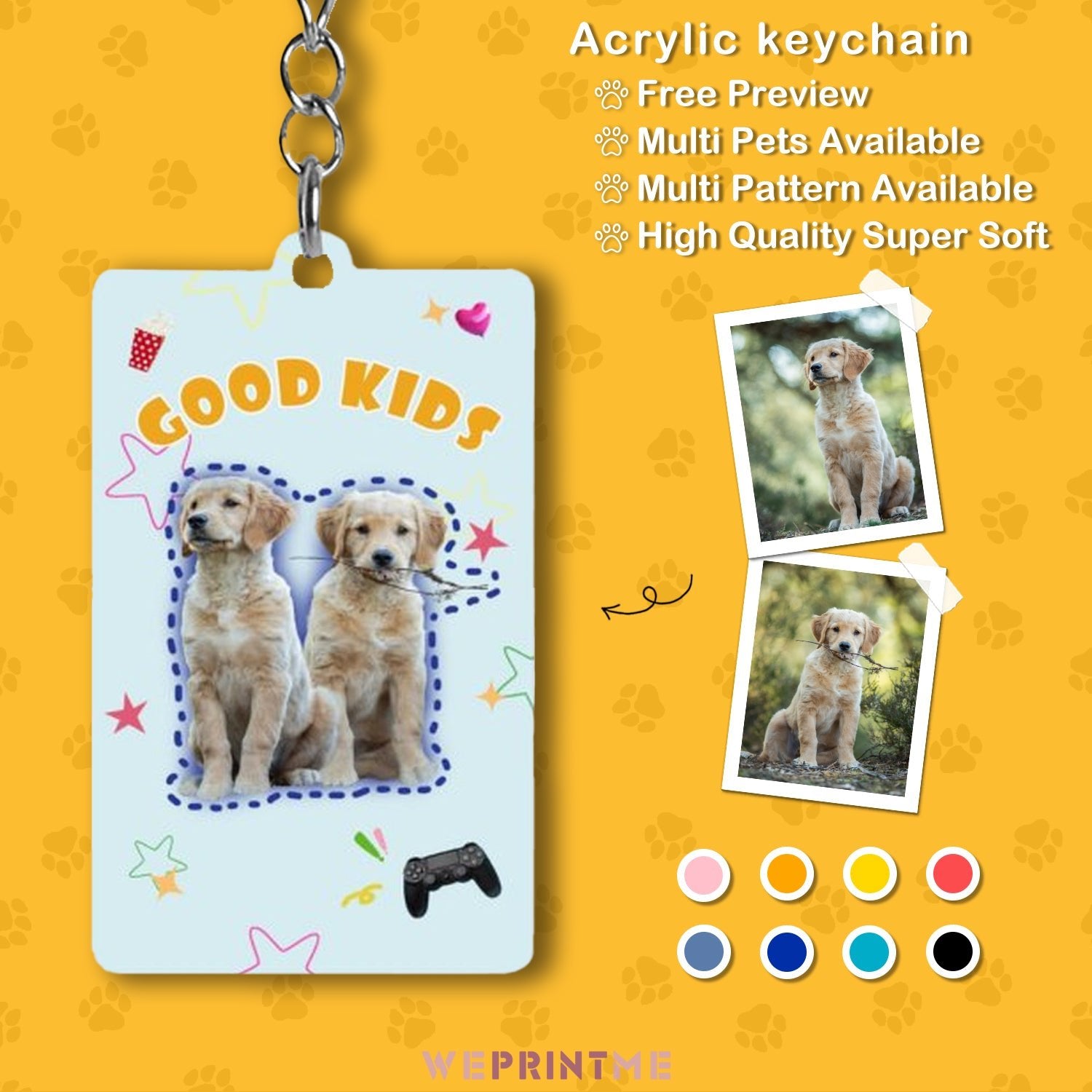WEPRINTMEKeychainsCustom Pet Good Kids Acrylic Keychain
