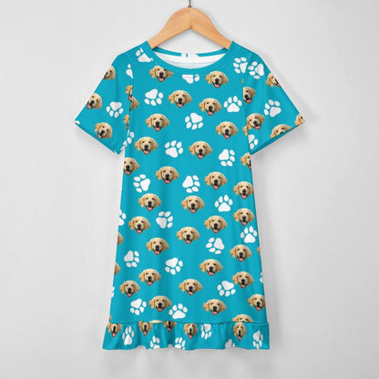 WEPRINTMEKid's DressCustom Pet Face Girl's Dress