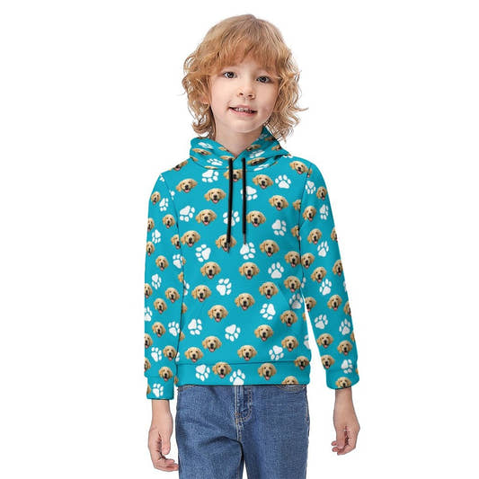 WePrintMeKid's HoodieCustom Pet Face Kids Hoodies