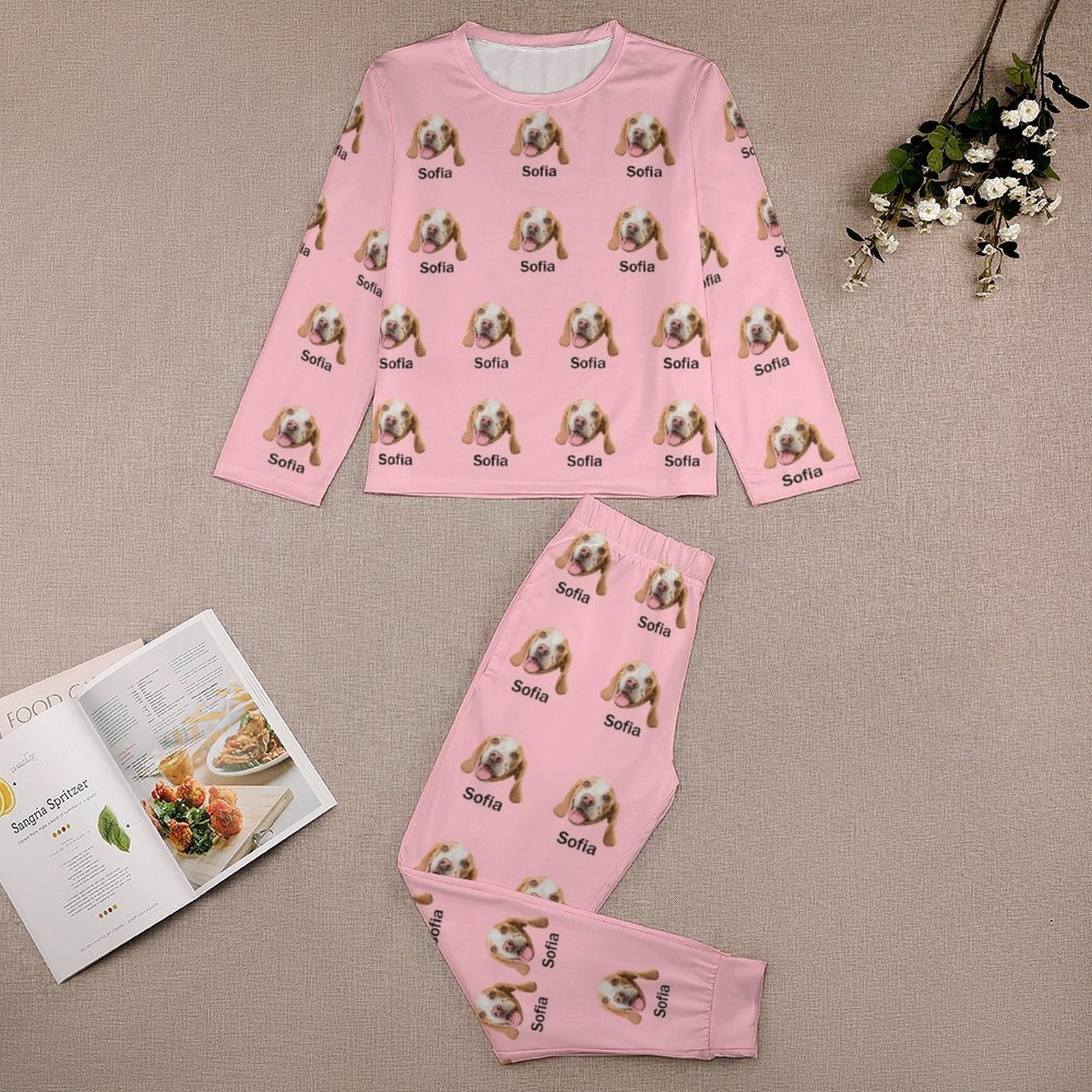 WEPRINTMEKid's PajamasCustom Pet Face and Name Kids Pajama Set