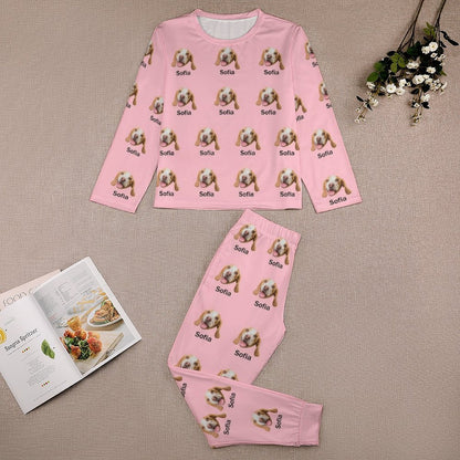 WEPRINTMEKid's PajamasCustom Pet Face and Name Kids Pajama Set