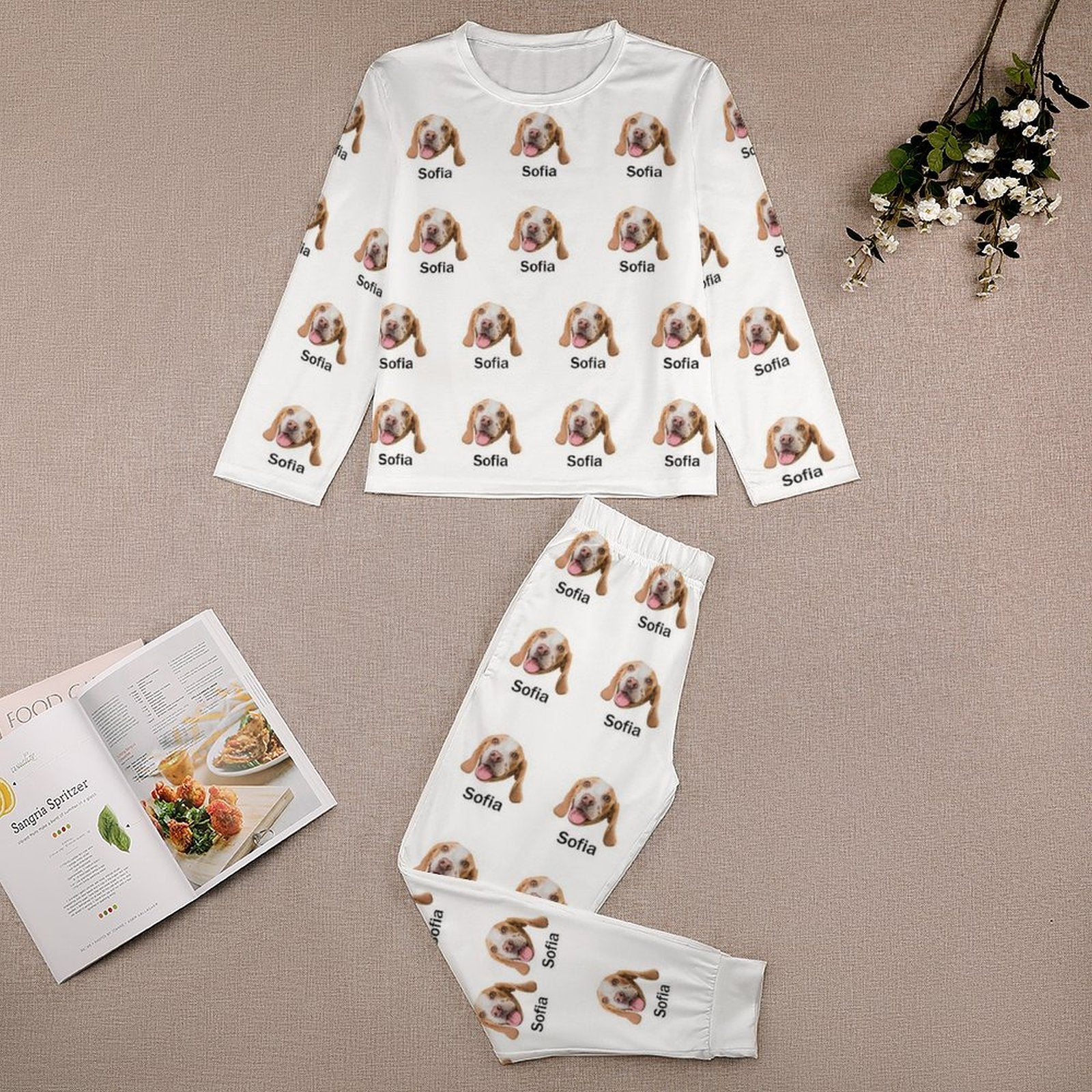 WEPRINTMEKid's PajamasCustom Pet Face and Name Kids Pajama Set