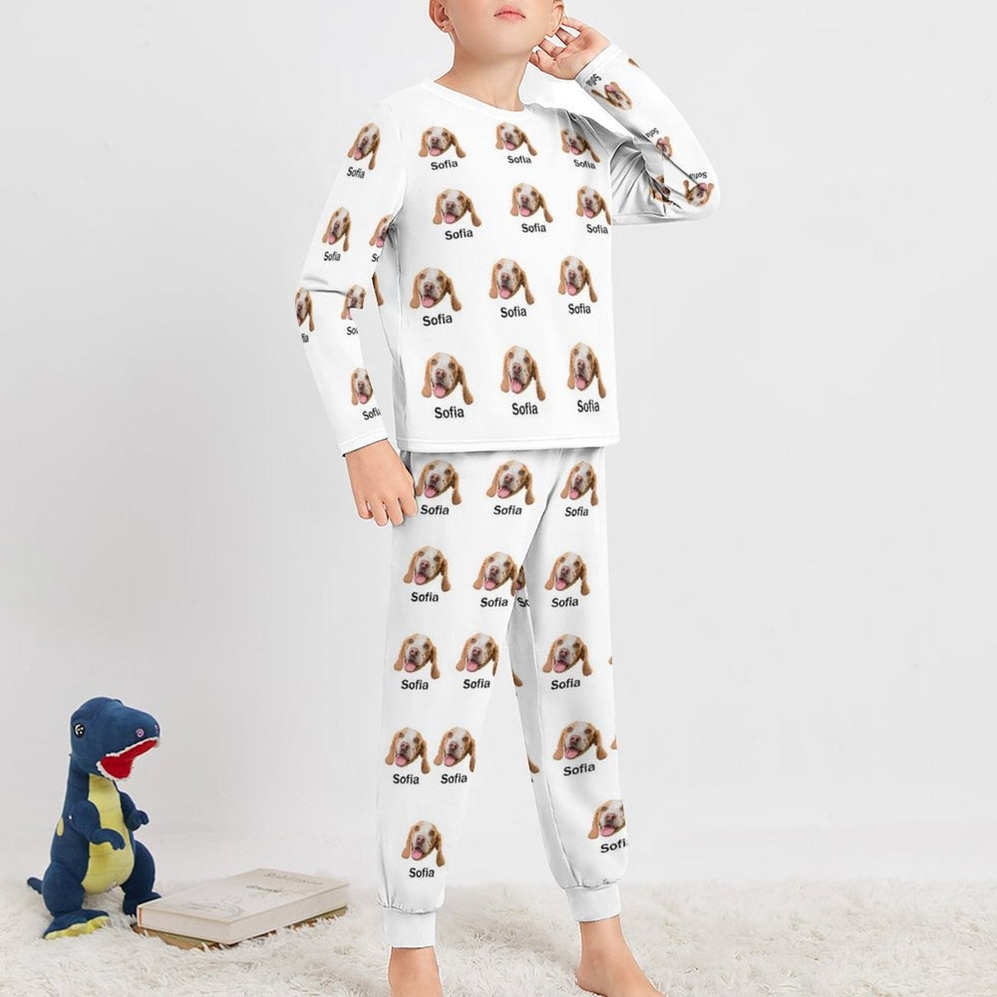 WEPRINTMEKid's PajamasCustom Pet Face and Name Kids Pajama Set