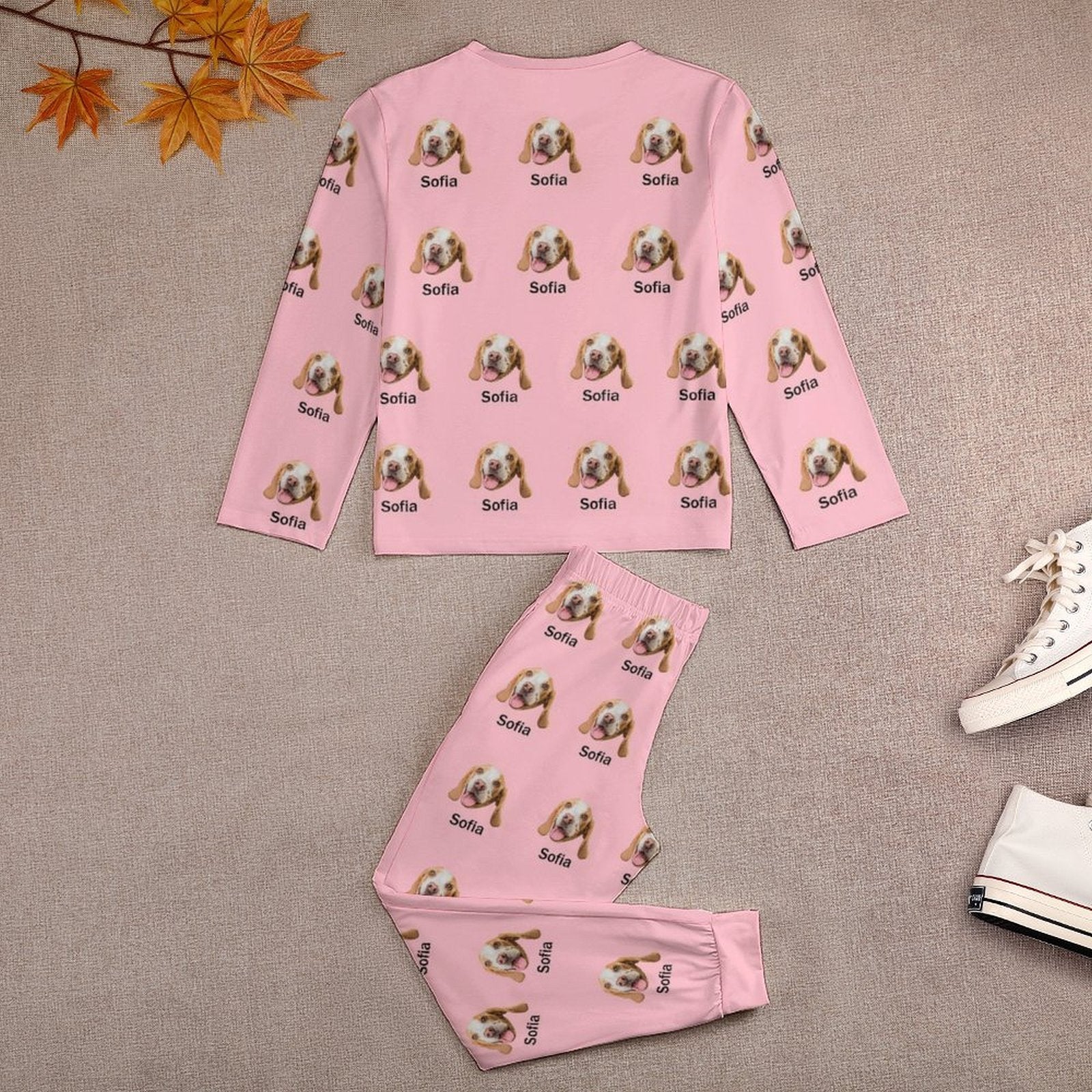WEPRINTMEKid's PajamasCustom Pet Face and Name Kids Pajama Set