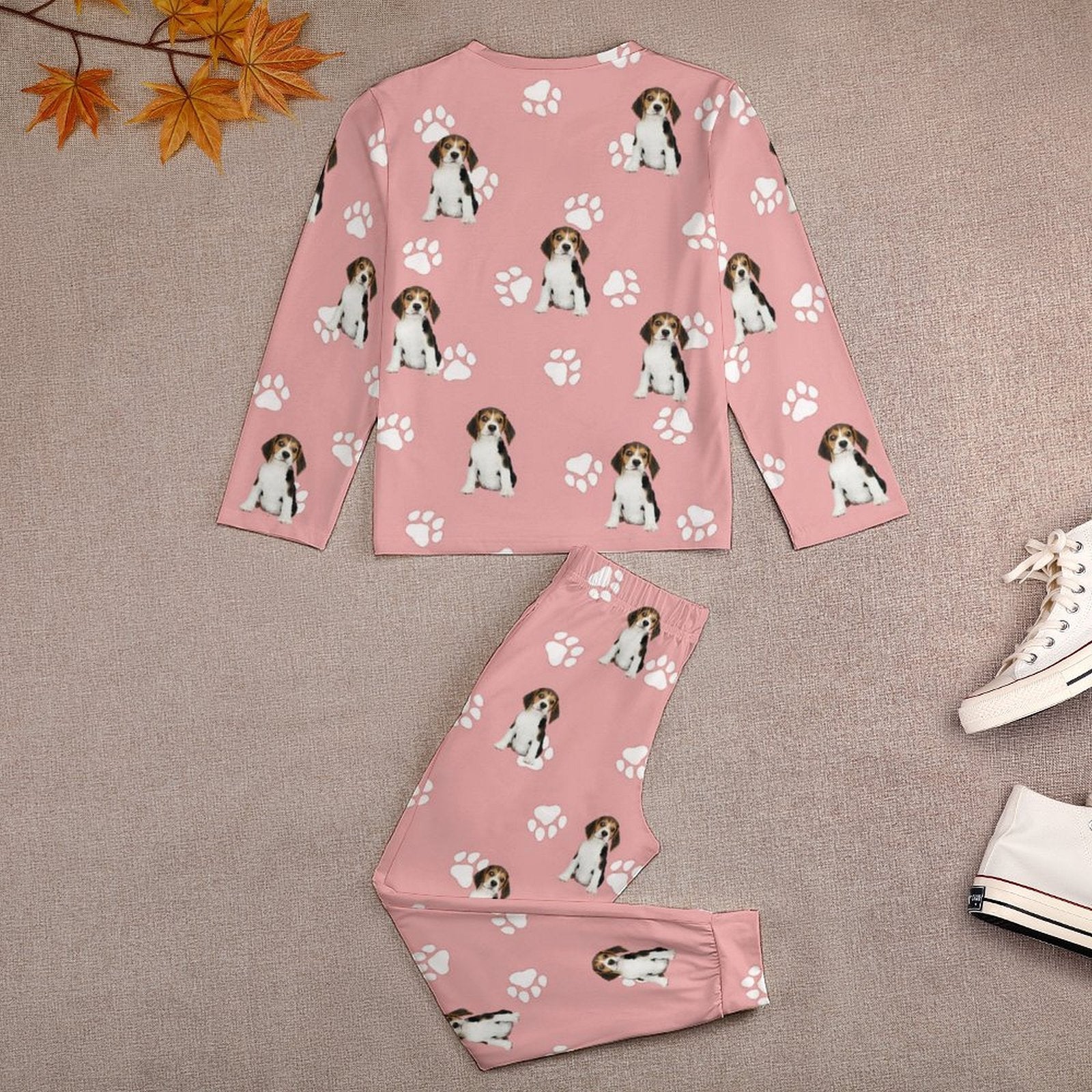 WEPRINTMEKid's PajamasCustom Pet Face Lovely Pet and Paws Kids Pajama Set
