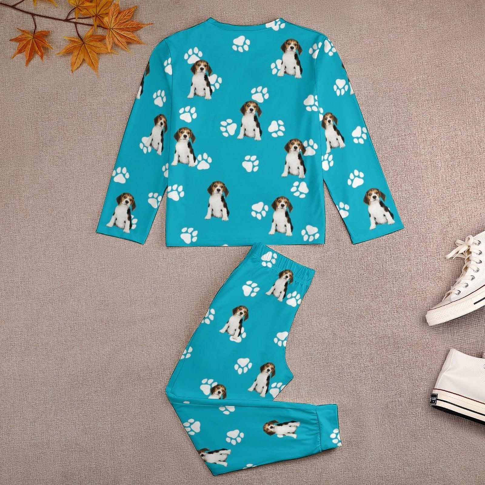 WEPRINTMEKid's PajamasCustom Pet Face Lovely Pet and Paws Kids Pajama Set