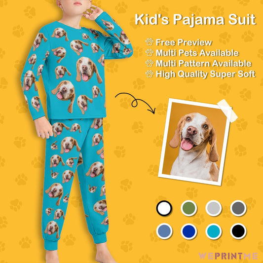 WEPRINTMEKid's PajamasCustom Pet Face Pets Everywhere Kids Pajama Set