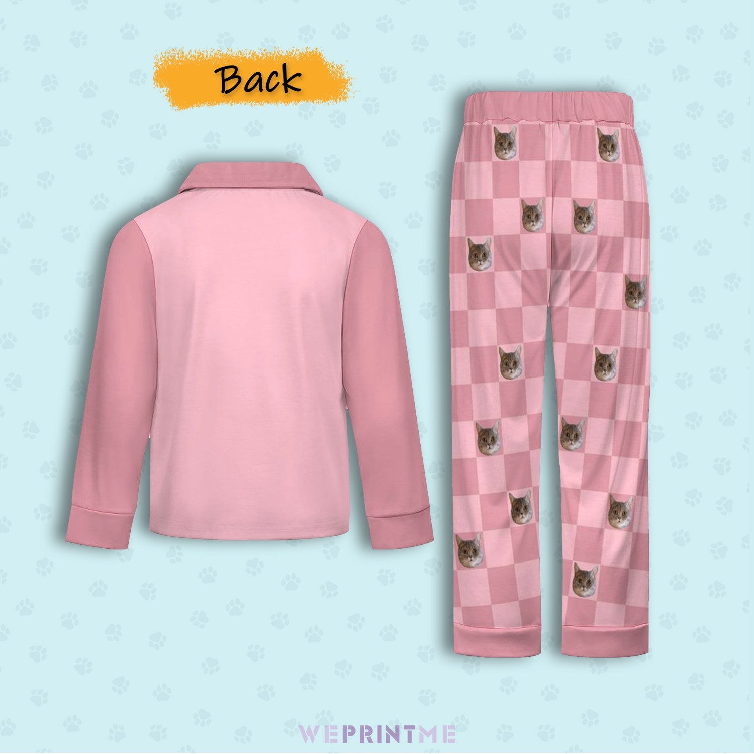 WEPRINTMEKid's PajamasCustom Pet Face Plaid Button - Down Kids Pajama Set