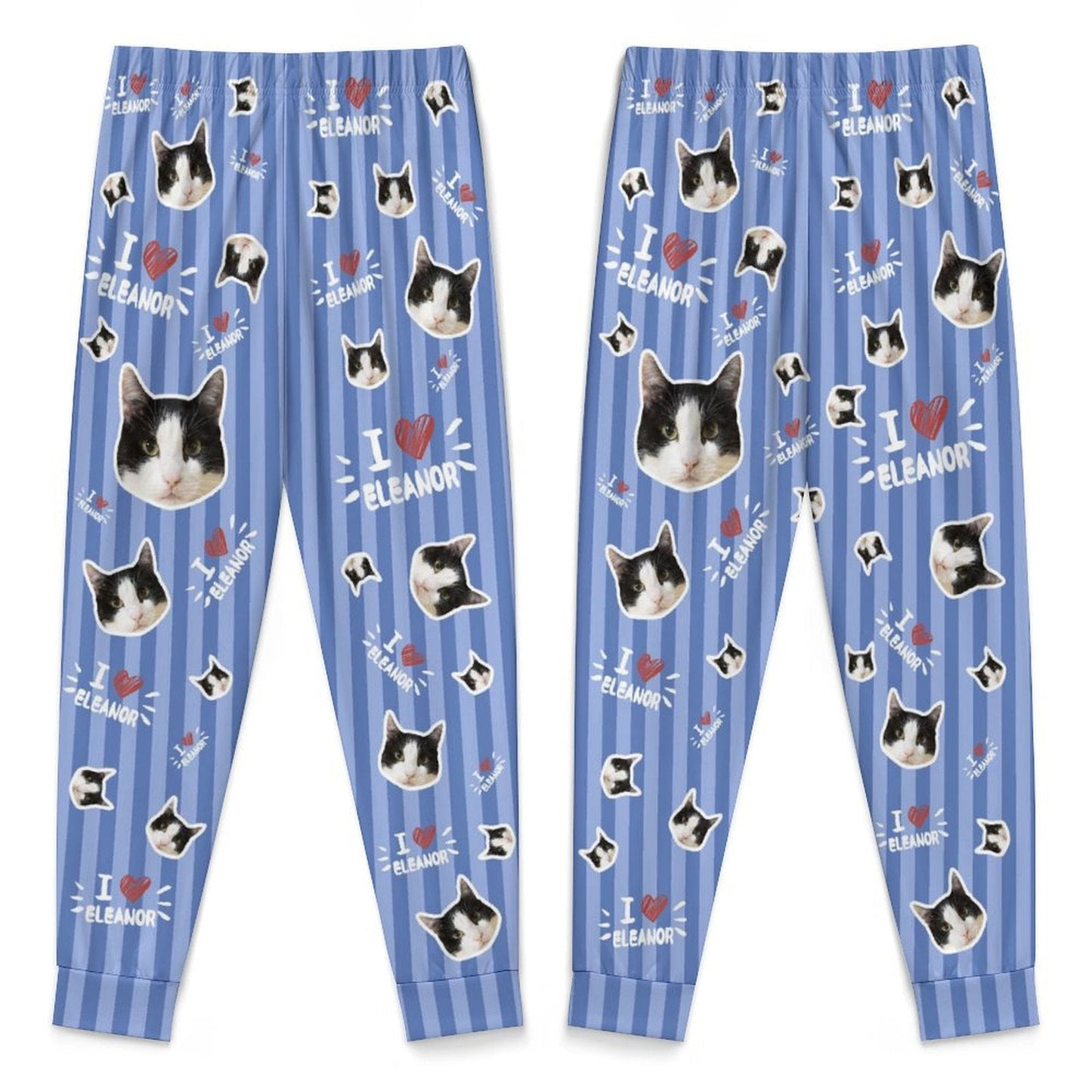 WEPRINTMEKid's PajamasCustom Pet Face Sripe Kids Pajama Set