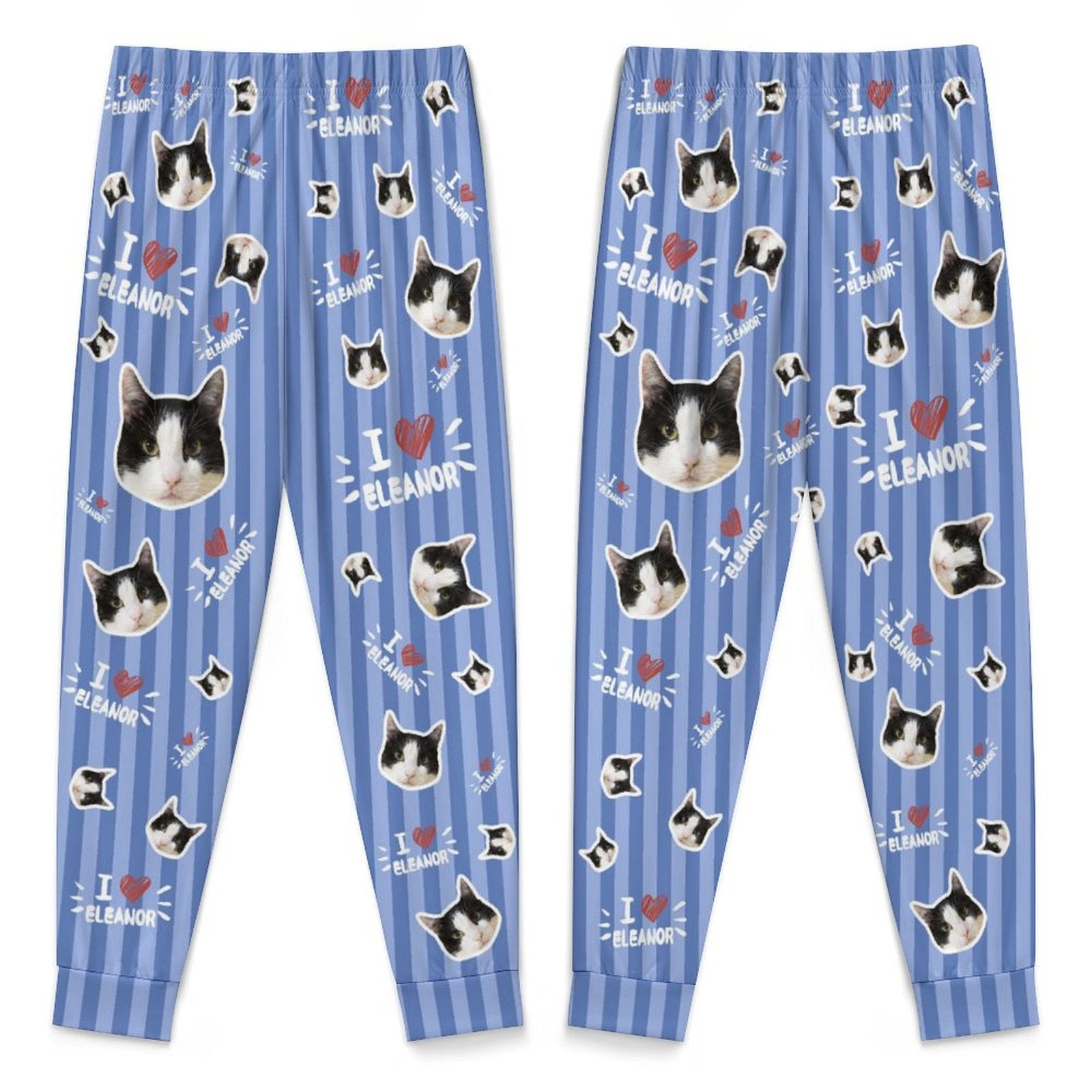 WEPRINTMEKid's PajamasCustom Pet Face Sripe Kids Pajama Set