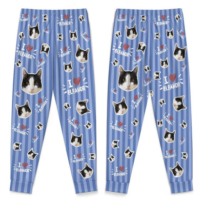 WEPRINTMEKid's PajamasCustom Pet Face Sripe Kids Pajama Set