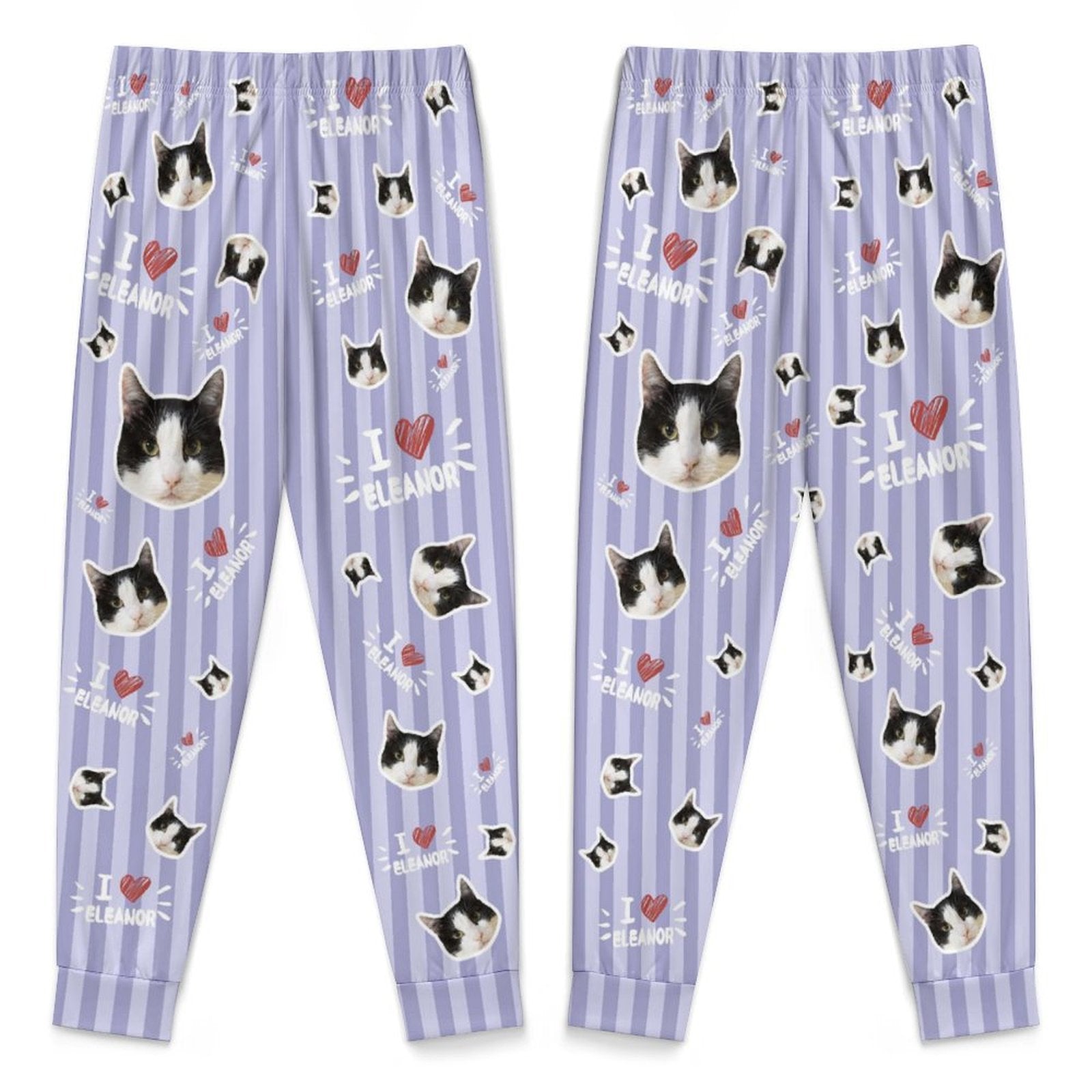 WEPRINTMEKid's PajamasCustom Pet Face Sripe Kids Pajama Set