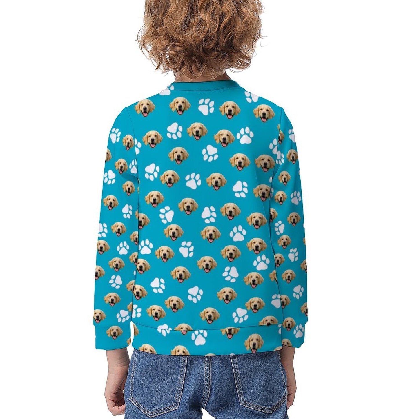 WEPRINTMEKid's SweatshirtCustom Pet Face Kid's Sweatshirt