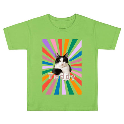 WEPRINTMEKid's T-ShirtCustom Pet Face and Name Kid's Cool Light Dogs on T-shirt