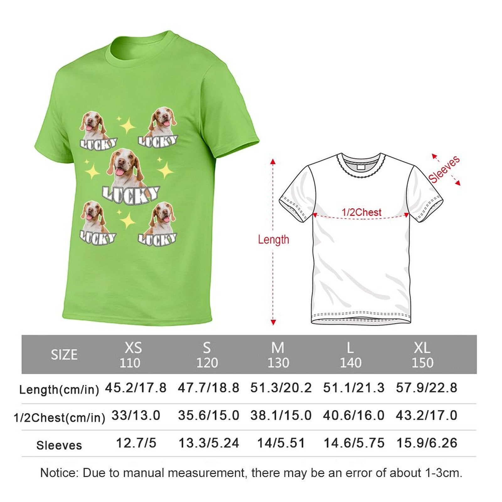 WEPRINTMEKid's T-ShirtCustom Pet Face and Name Kid's T-shirt Pets and Stars on T-shirt