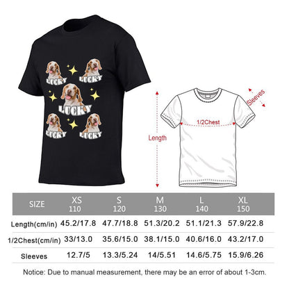 WEPRINTMEKid's T-ShirtCustom Pet Face and Name Kid's T-shirt Pets and Stars on T-shirt