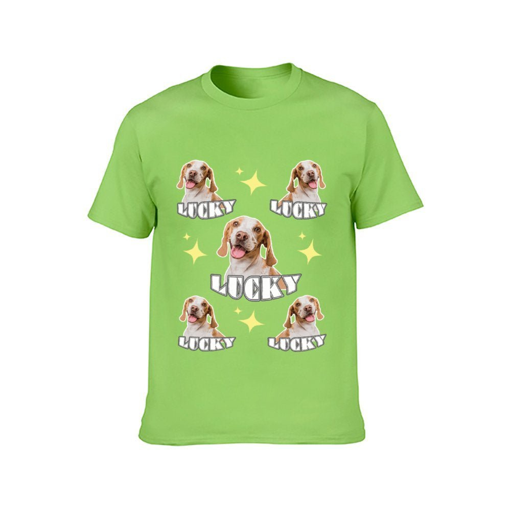 WEPRINTMEKid's T-ShirtCustom Pet Face and Name Kid's T-shirt Pets and Stars on T-shirt