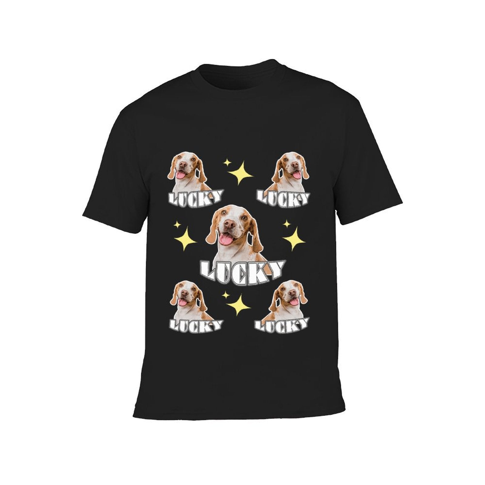 WEPRINTMEKid's T-ShirtCustom Pet Face and Name Kid's T-shirt Pets and Stars on T-shirt