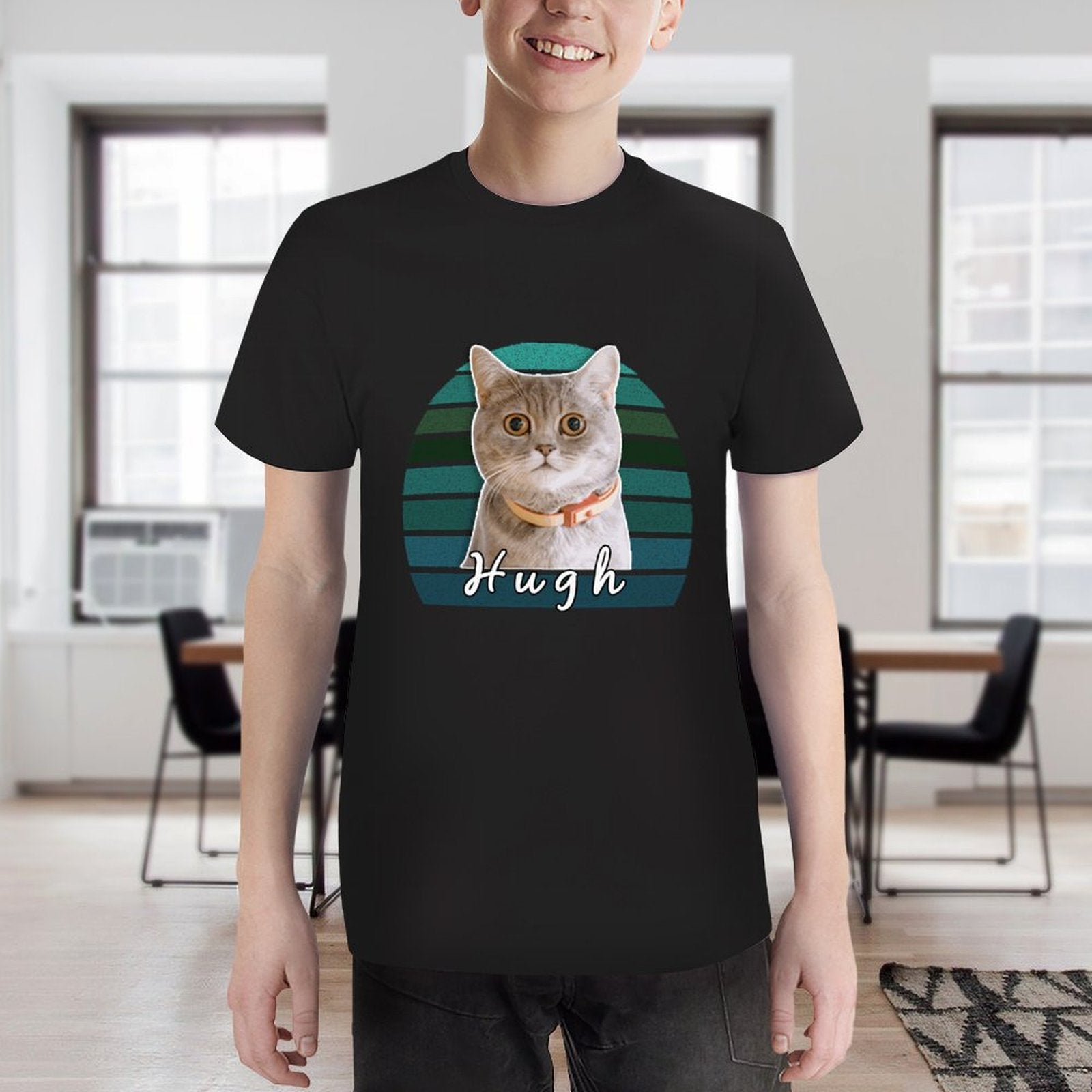 WEPRINTMEKid's T-ShirtCustom Pet Face&Name Kid's T-shirt