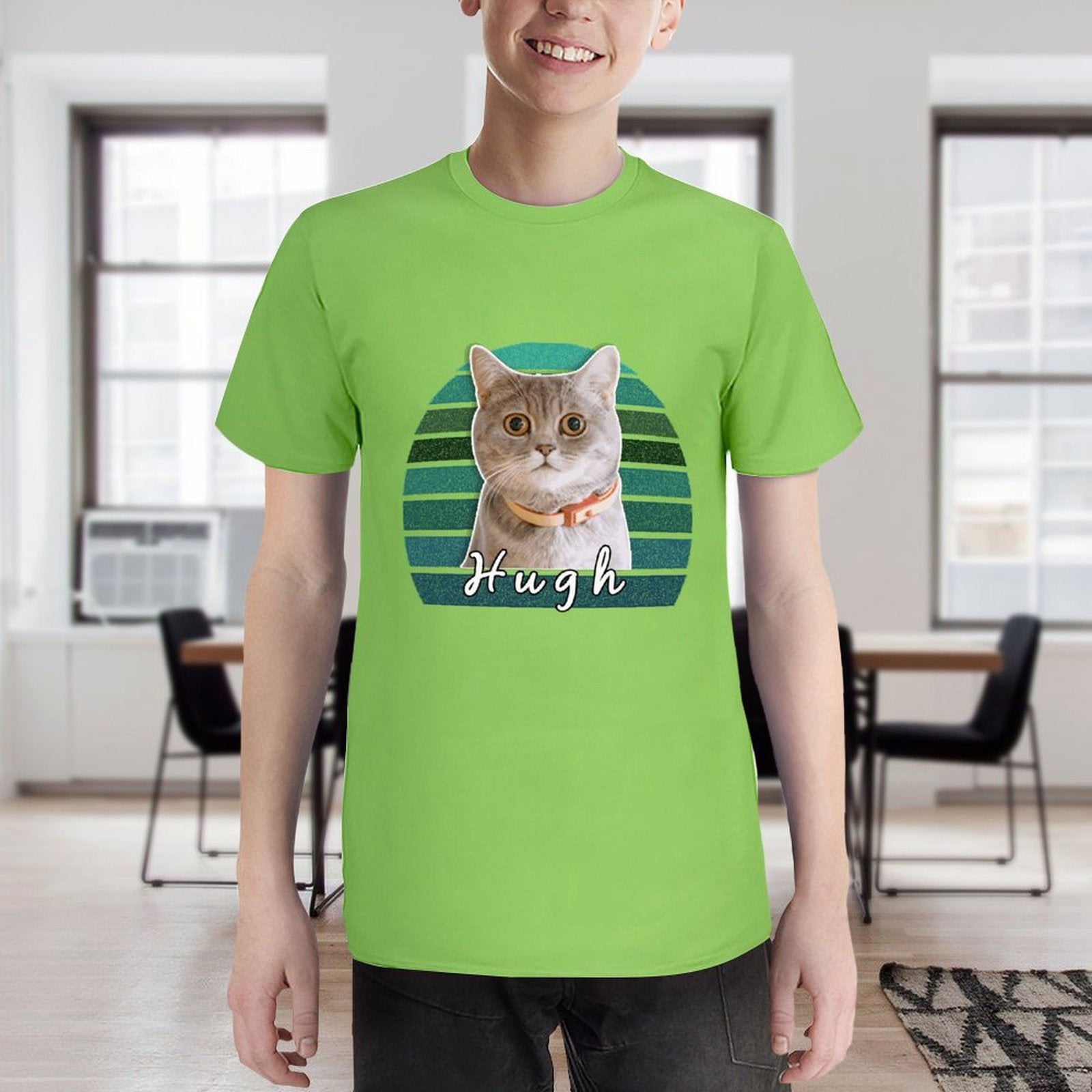 WEPRINTMEKid's T-ShirtCustom Pet Face&Name Kid's T-shirt