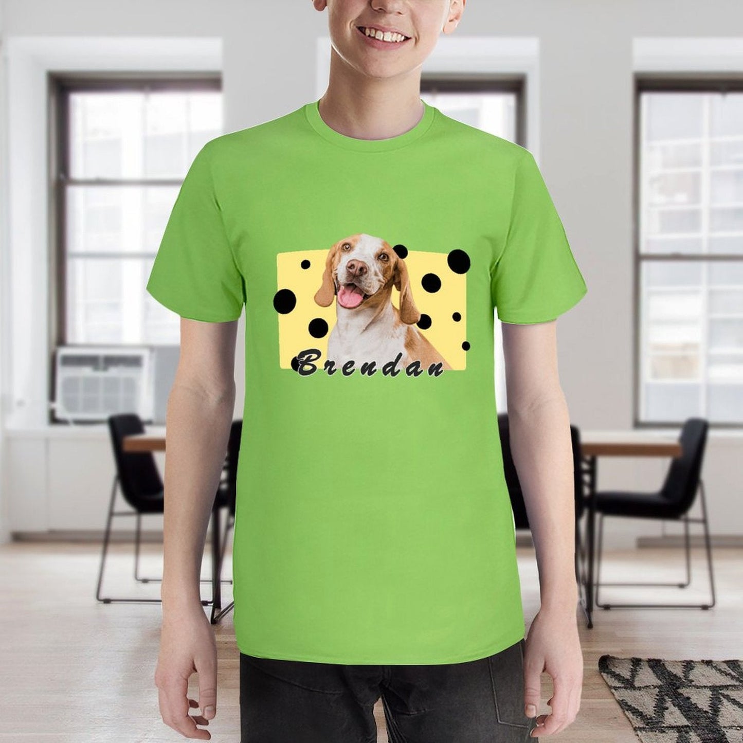 WEPRINTMEKid's T-ShirtCustom Pet Kid's T-shirt Love Cheese Dogs on Shirts