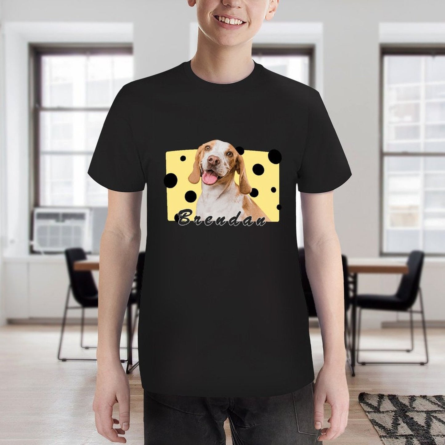 WEPRINTMEKid's T-ShirtCustom Pet Kid's T-shirt Love Cheese Dogs on Shirts