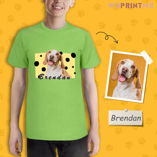 WePrintMeKid's T-ShirtCustom Pet Kid's T-shirt Love Cheese Dogs on Shirts