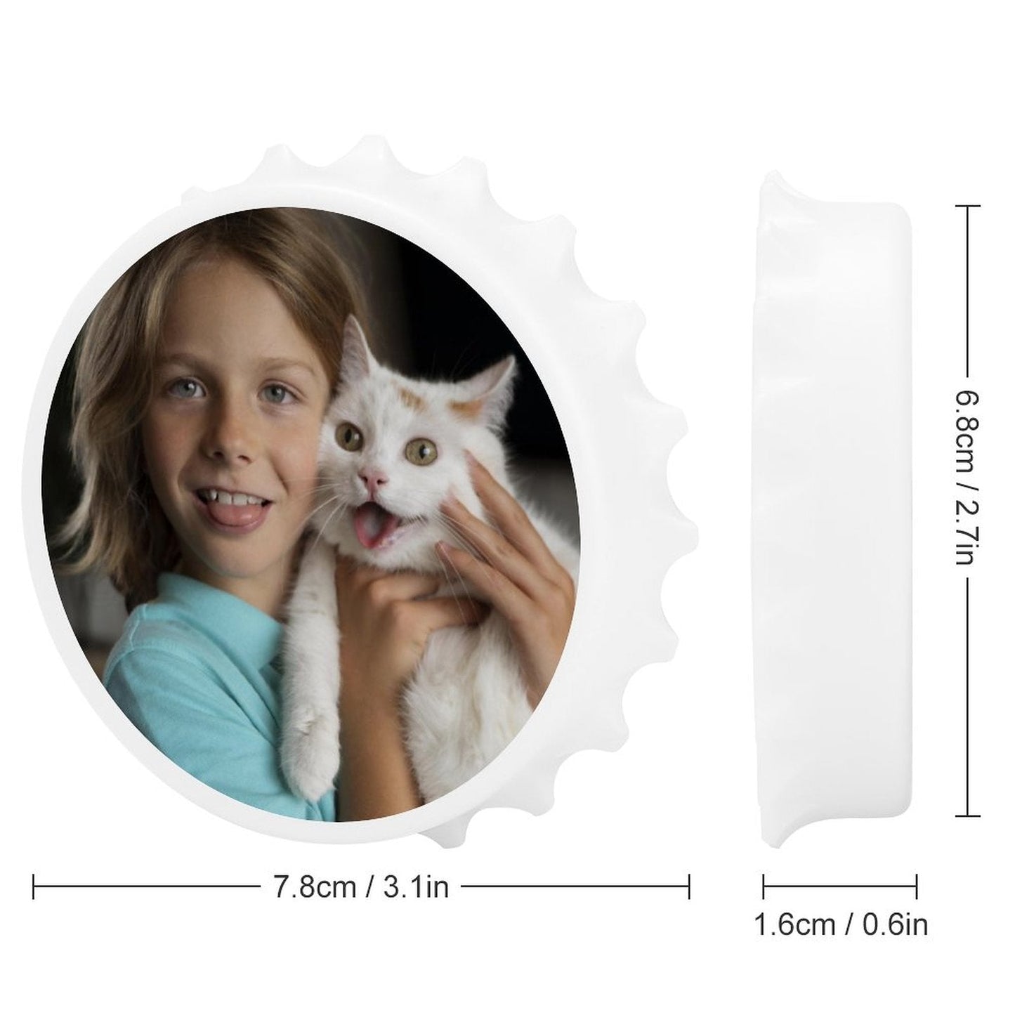 WEPRINTMEMagnetCustom Photo Bottle Opener/Refrigerator Magnet