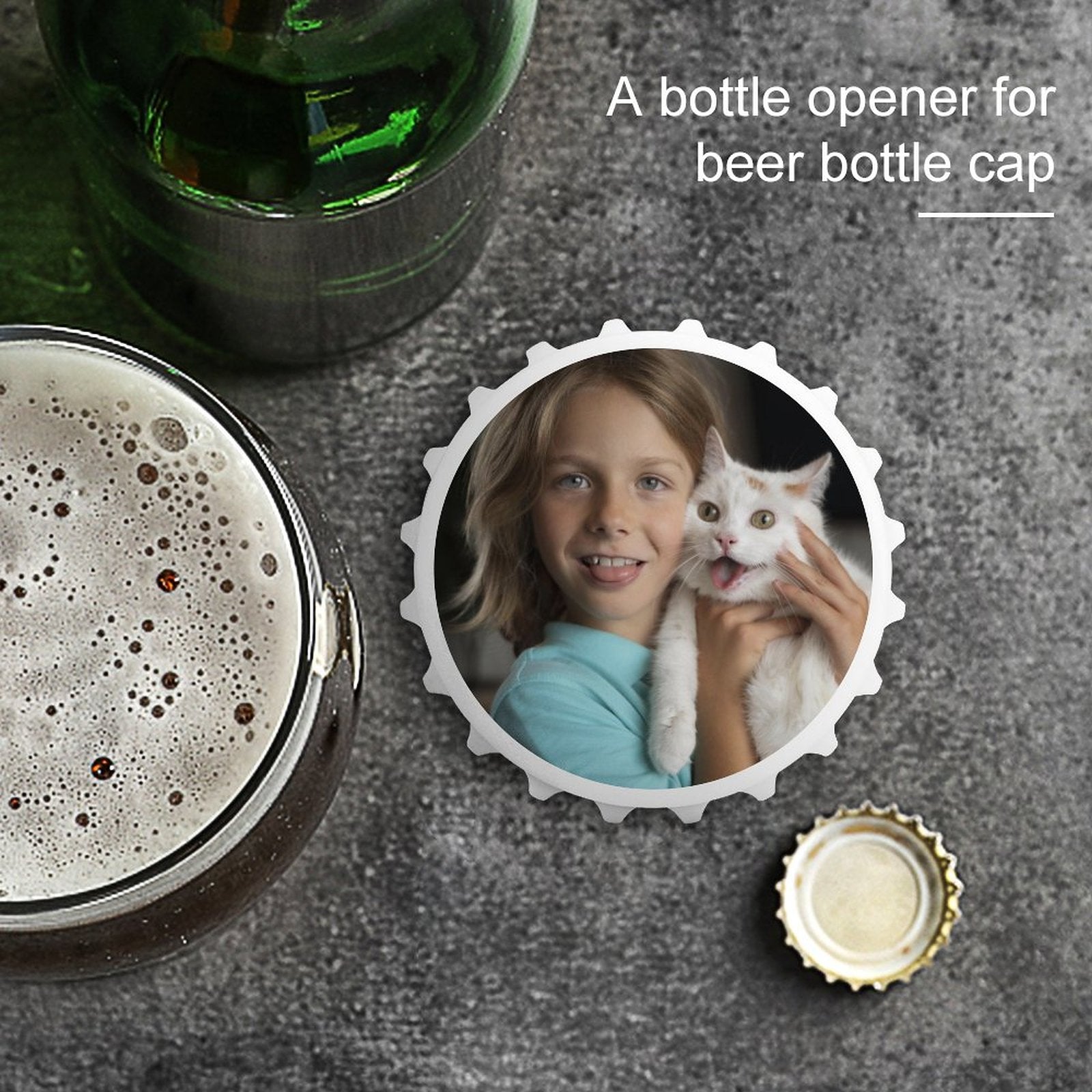 WEPRINTMEMagnetCustom Photo Bottle Opener/Refrigerator Magnet