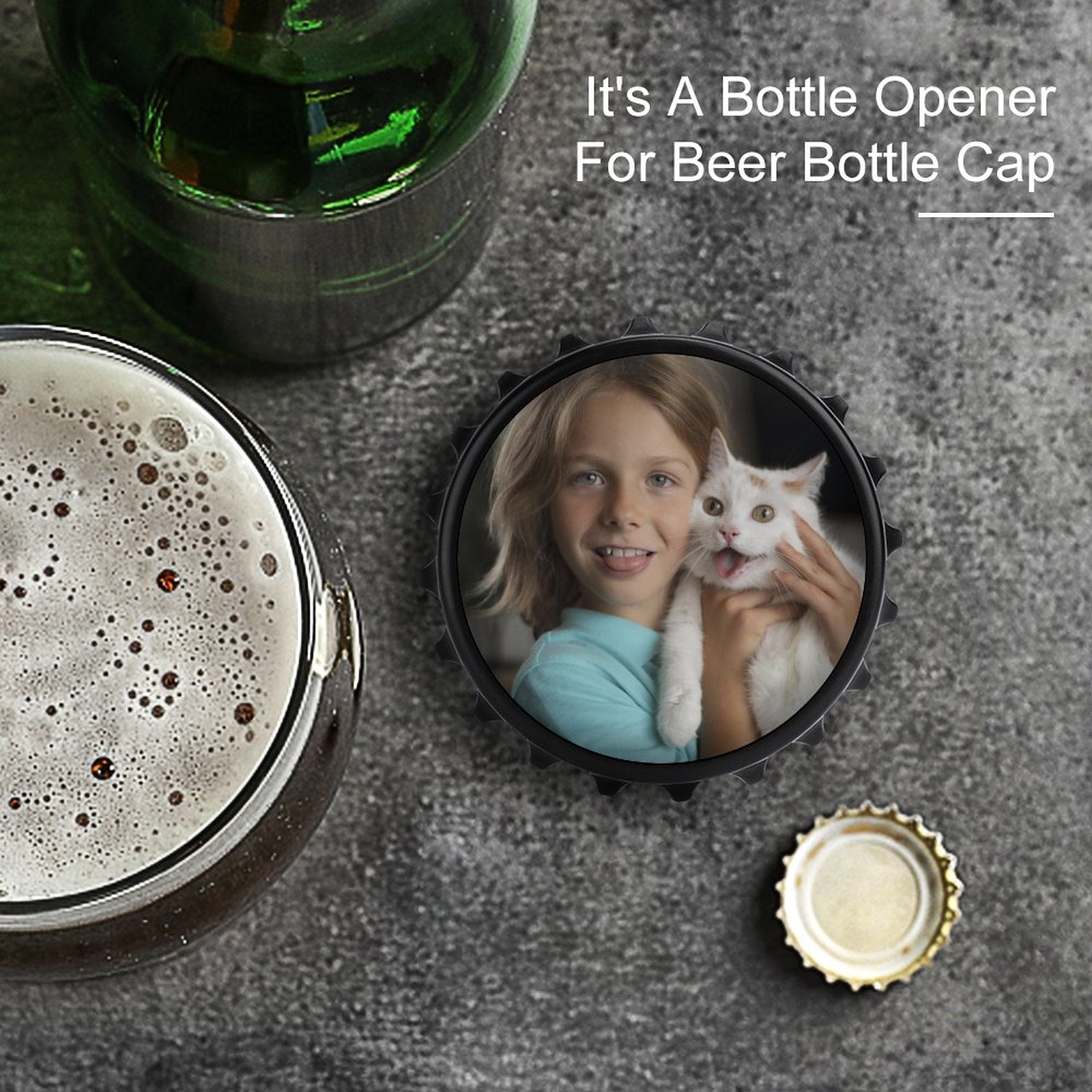 WEPRINTMEMagnetCustom Photo Bottle Opener/Refrigerator Magnet