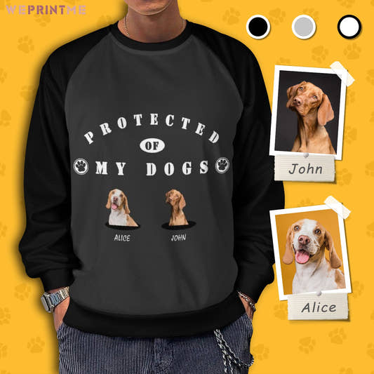 WePrintMeMen's SweatshirtCustom Dog Protected Men's Sweatshirt