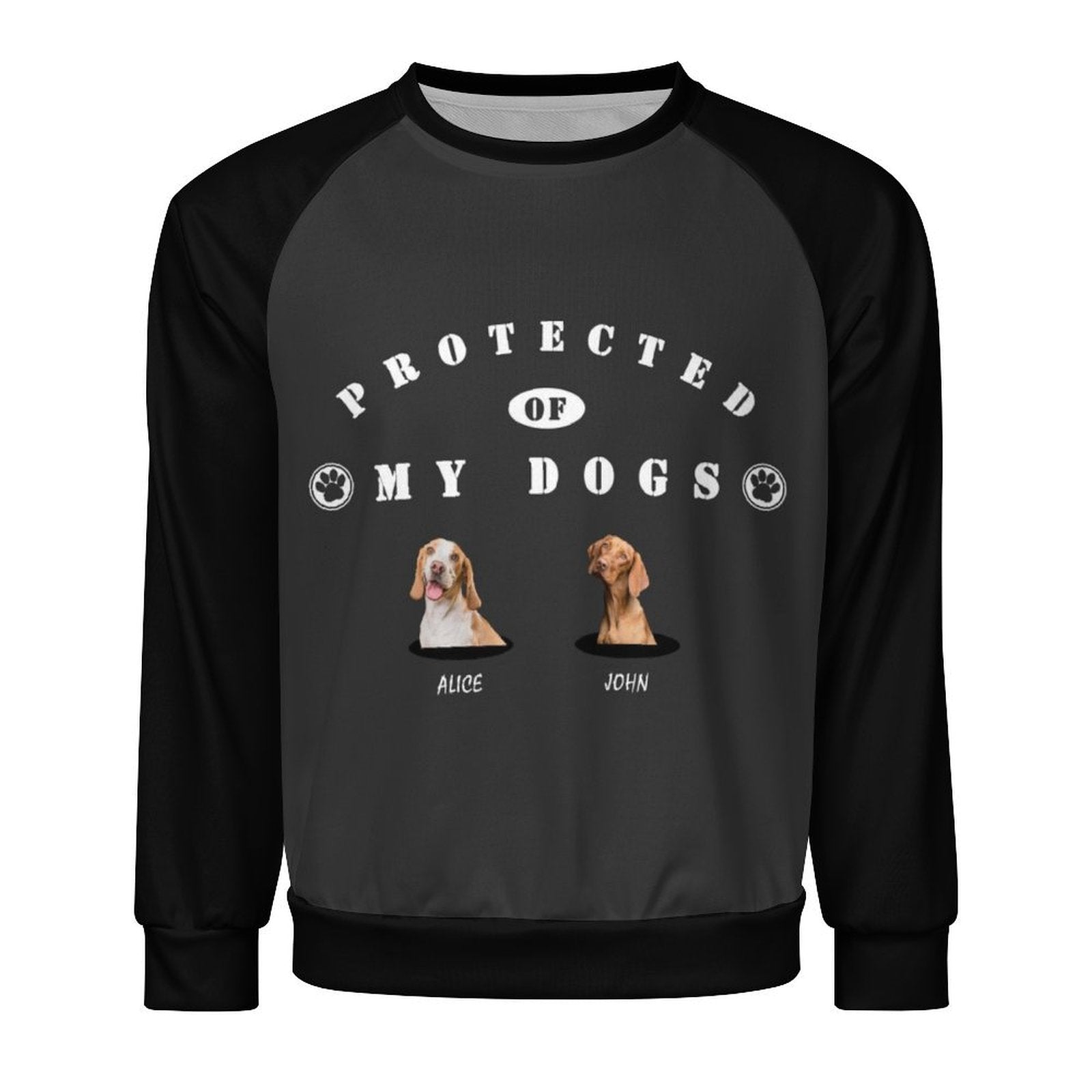WEPRINTMEMen's SweatshirtCustom Dog Protected Men's Sweatshirt