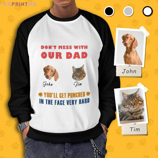 WePrintMeMen's SweatshirtCustom Pet Don't Mess Men's Sweatshirt