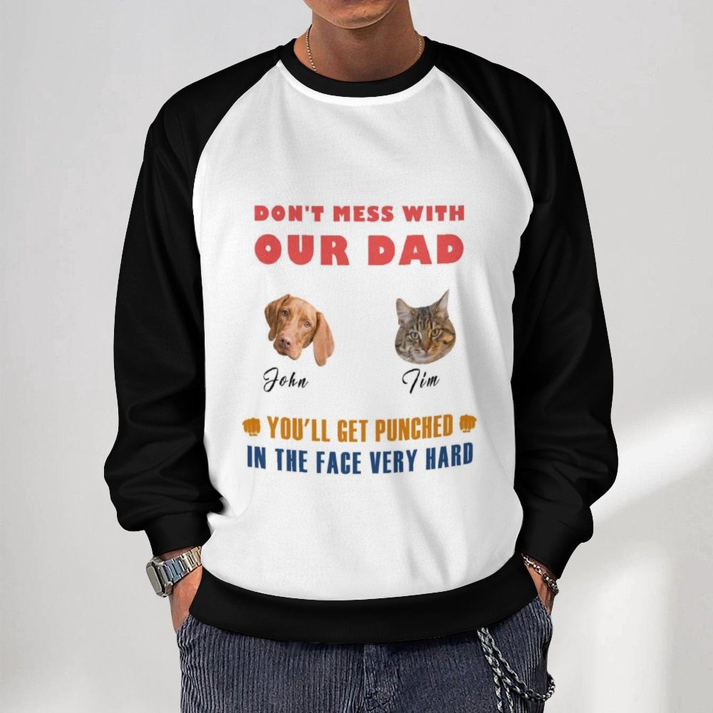 WEPRINTMEMen's SweatshirtCustom Pet Don't Mess Men's Sweatshirt