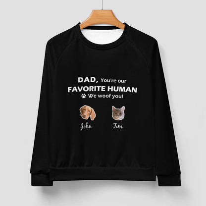 WEPRINTMEMen's SweatshirtCustom Pet We Woof You Men's Sweatshirt
