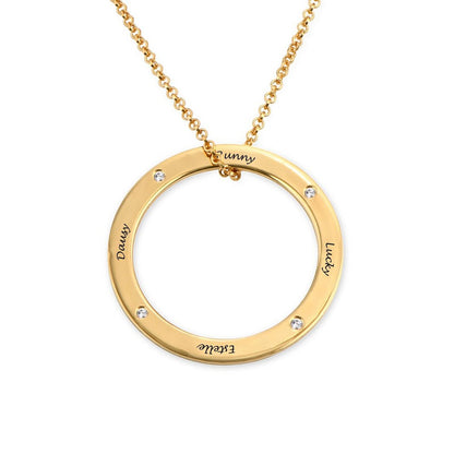 WEPRINTMENecklaceCustom Four Text Round Necklace