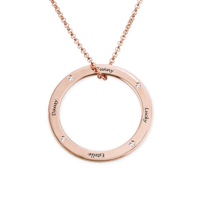 WEPRINTMENecklaceCustom Four Text Round Necklace