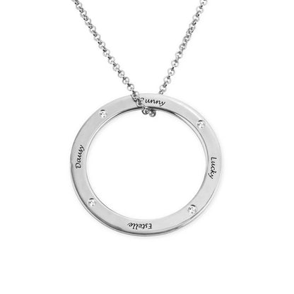 WEPRINTMENecklaceCustom Four Text Round Necklace