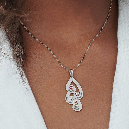 WEPRINTMENecklaceCustom Four Texts and Diamonds Necklace