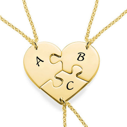 WEPRINTMENecklaceCustom Letter Puzzle Three Necklaces