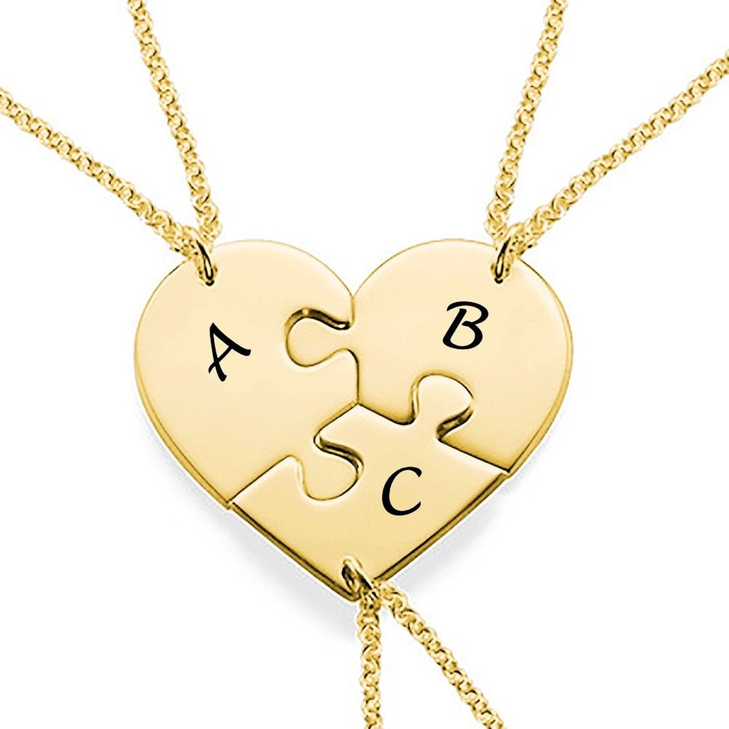 WEPRINTMENecklaceCustom Letter Puzzle Three Necklaces