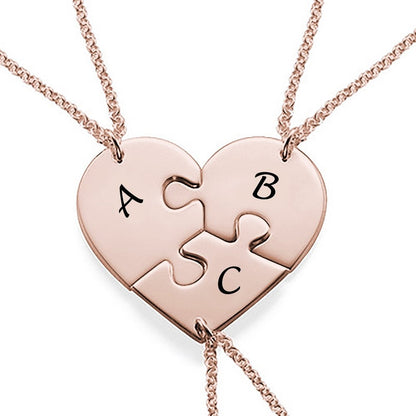 WEPRINTMENecklaceCustom Letter Puzzle Three Necklaces